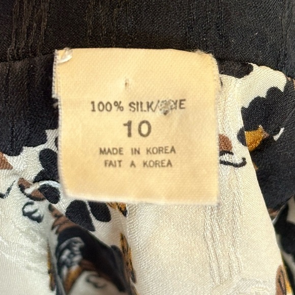 Vintage 80s 100% Silk Houndstooth Blazer Jacket, Size 10 - Picture 9 of 11